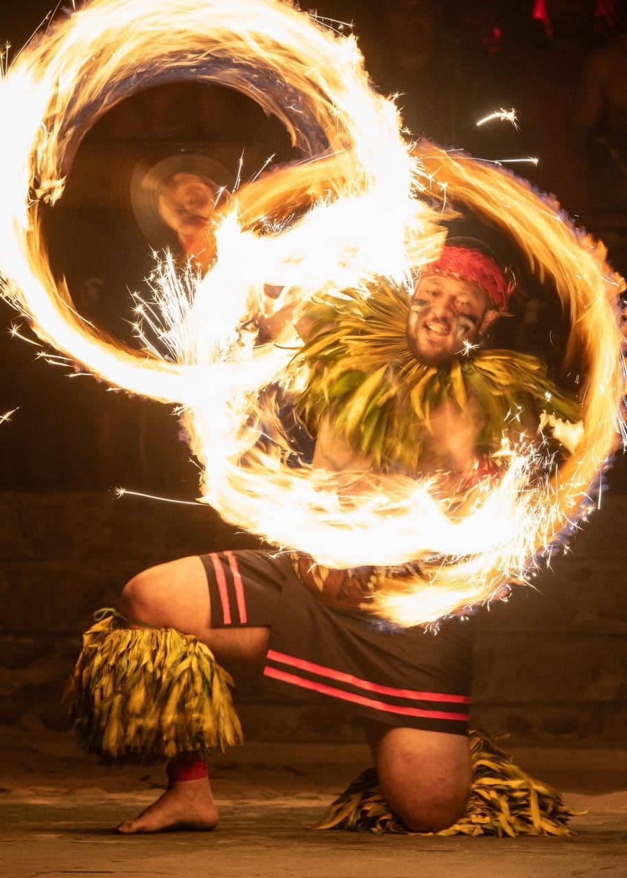 Masters of the Flame fireknife performance