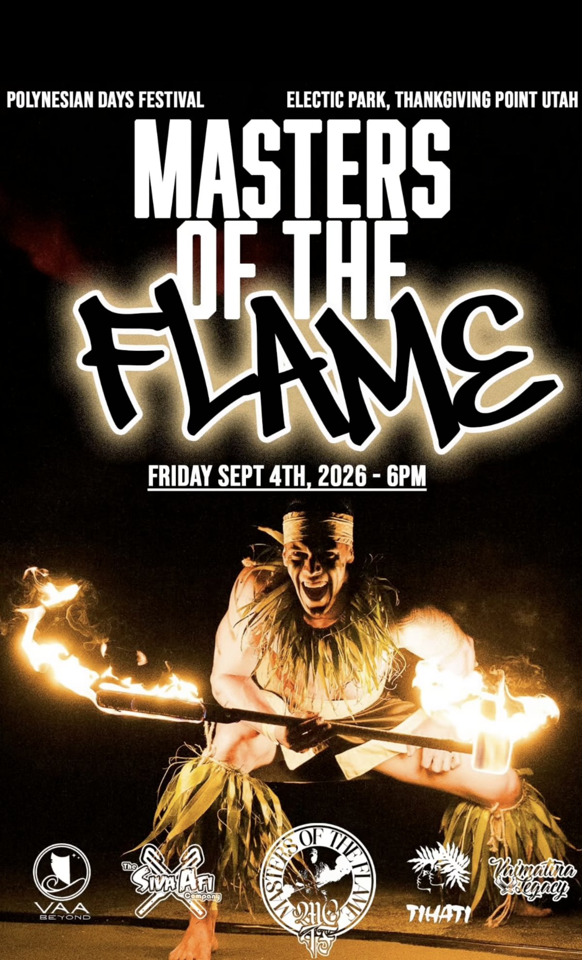 Masters of the Flame event flyer